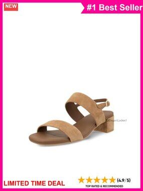 Liva 35 Mm Modern Dress Sandals Suede Block Heel Ankle Strap